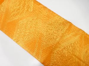 佐賀錦菱に幾何学模様織出し全通袋帯